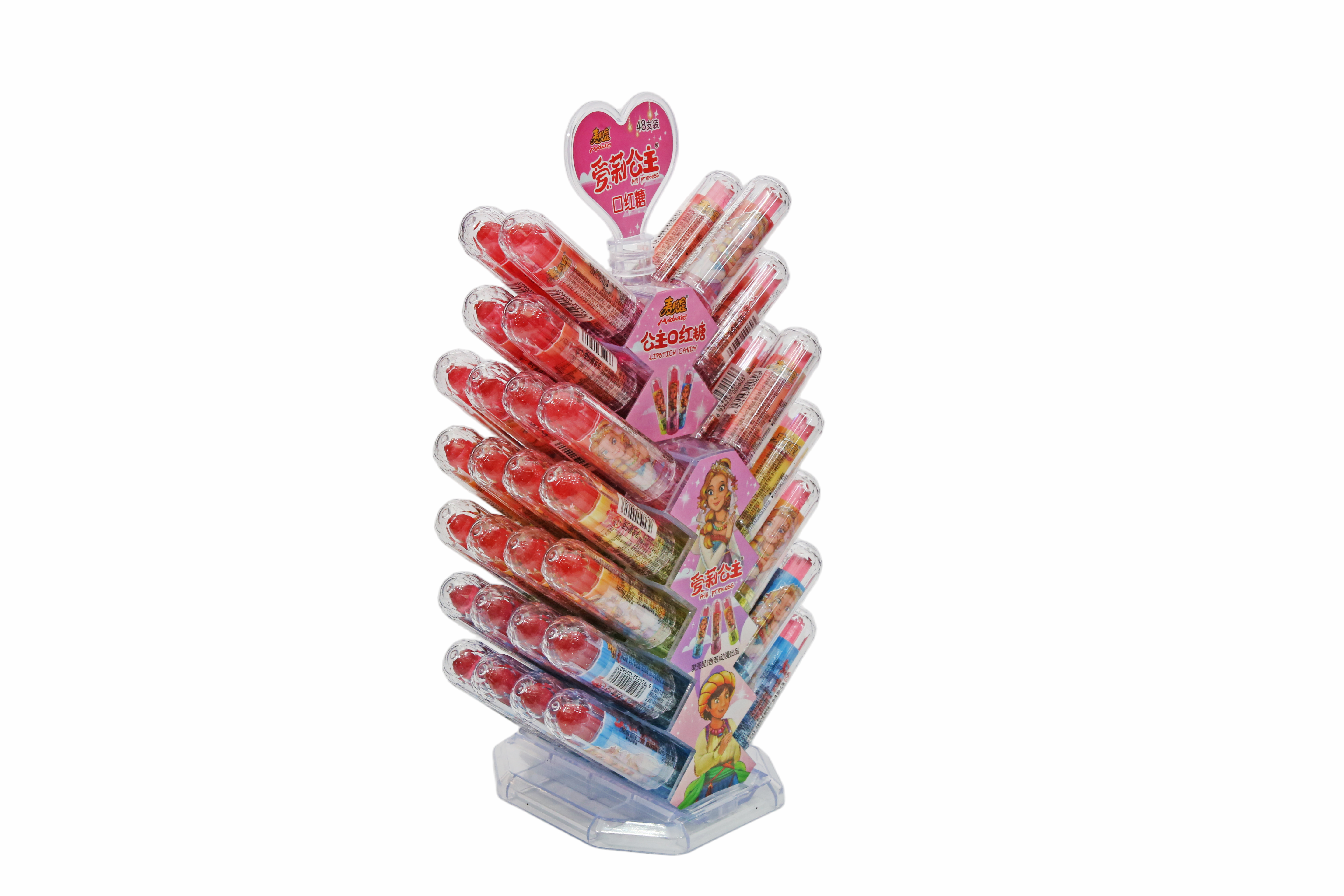Glowing Lipstick Candy Display Stand (48 Pieces)