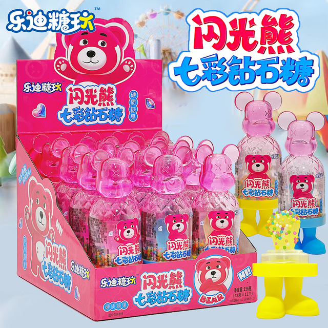Glowing Bear Colorful Diamond Candy